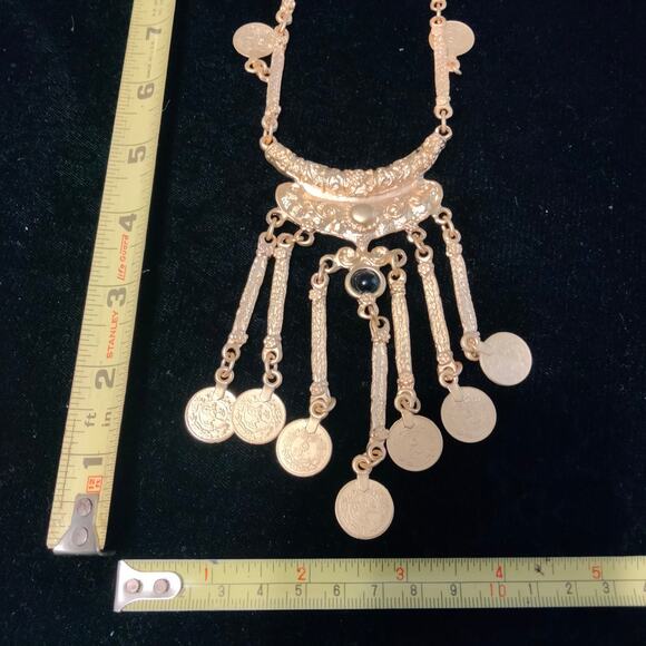 Iris Apfel & Bajalia Gold Coin Embellished Statement Necklace - Picture 10 of 16